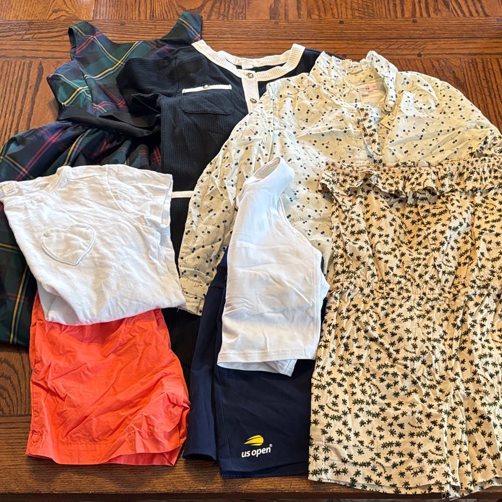 High-end sz 6 girl’s 8 piece lot Athleta, Bonpoint, Crewcuts, Ralph Lauren